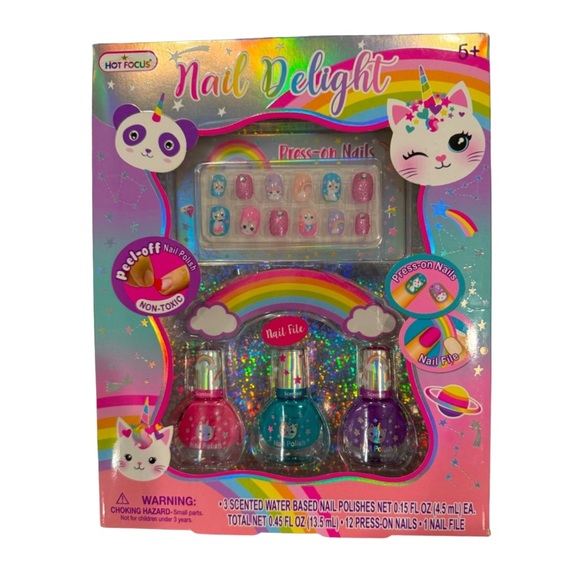 NEW - Hot Focus Scented Nail Delight – Caticorn Nail Art Kit Kids - Picture 1 of 2